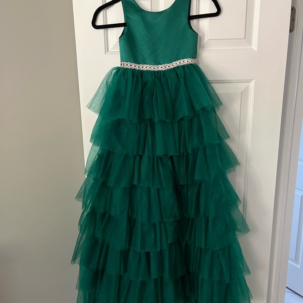 Emerald green formal/pageant dress